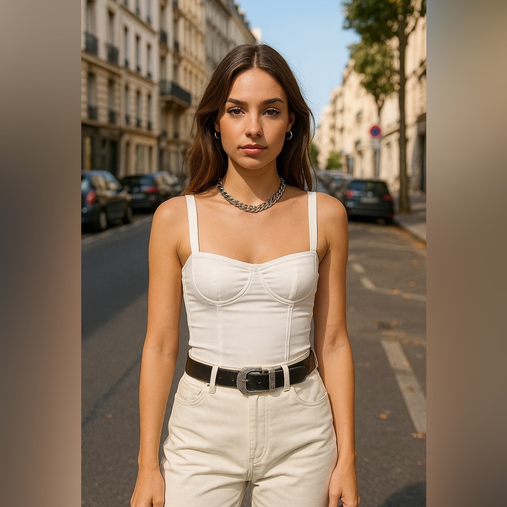 Revolve Danielle Bernstein weworewhat Cropped Satin top sep sale